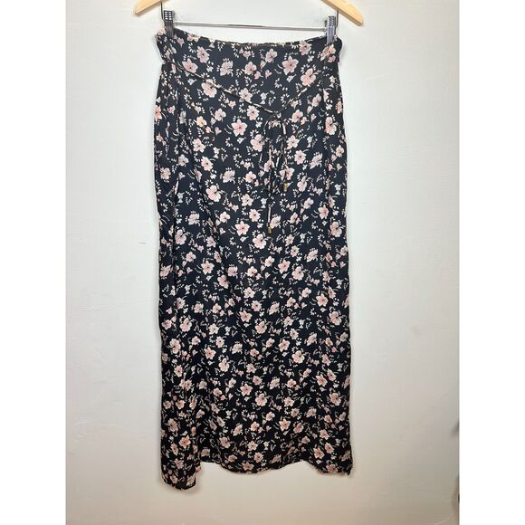 Free People Women's OB1406046 Size 12 Black Floral Maxi Skirt NWOT - Picture 3 of 9
